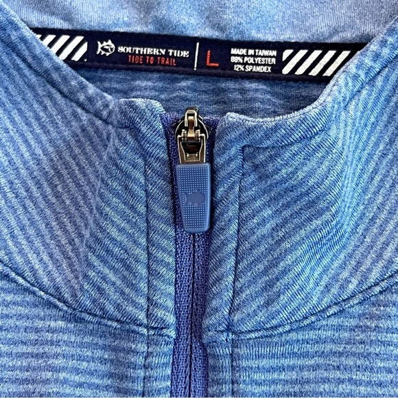Southern Tide Cruiser Micro Stripe Heather 1/4 Zip - Picture 12 of 14